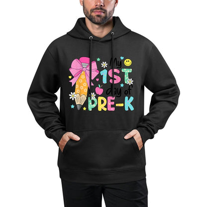 My 1st Day of Pre-K PreK Pre K 2025 Back to School Girls Kangaroo Pocket Hoodie