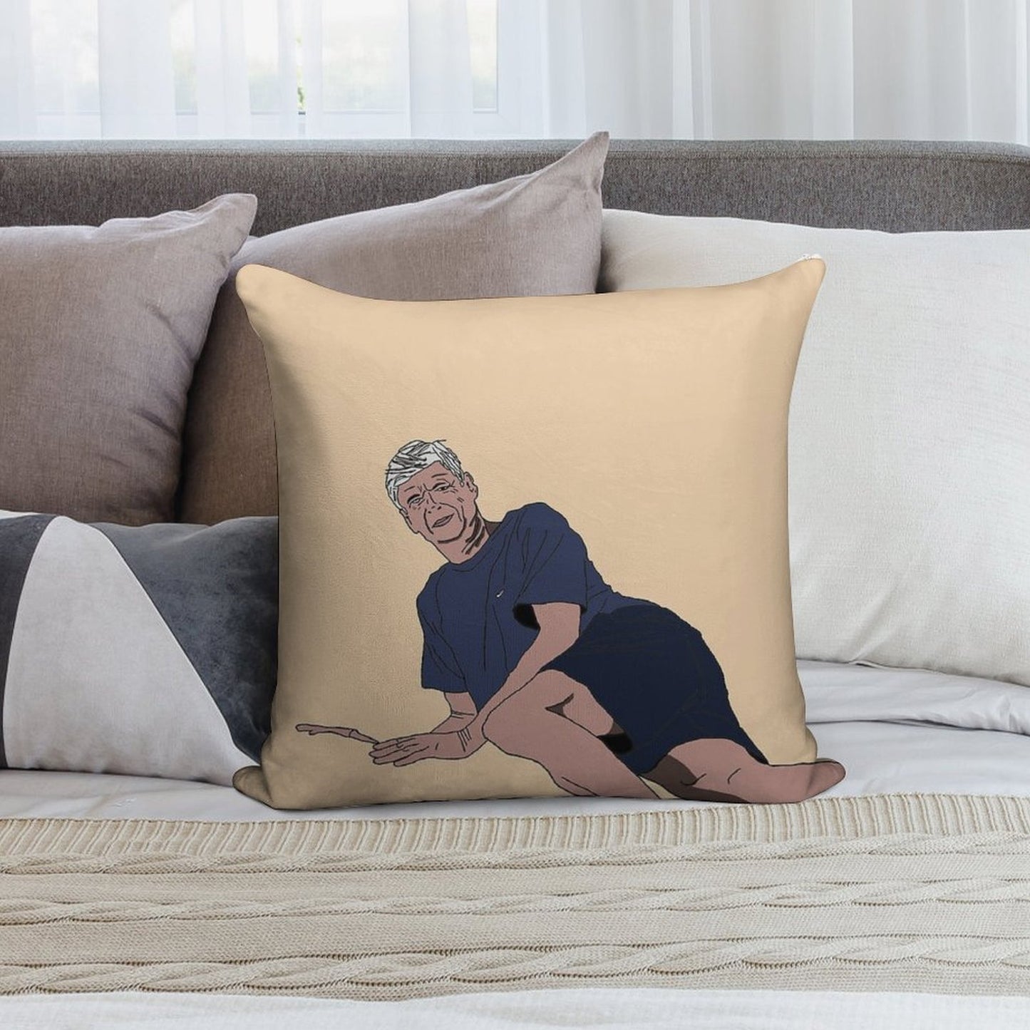 Arsene Wenger Vibin ' Soft High-Density Material Throw Pillow