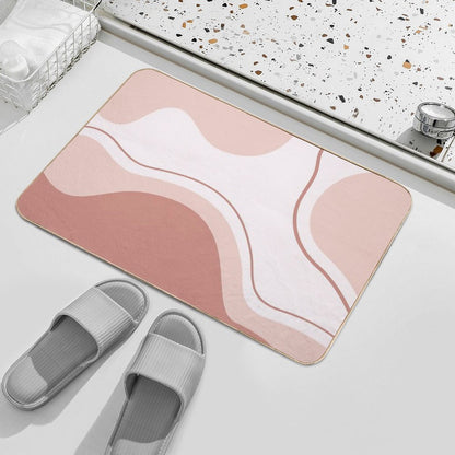 Aesthetic Pink, Minimalist Art, Simple Pattern, Wave Abstract  Multi-Purpose Bath Mat