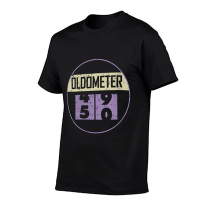 Oldometer 49-50 Years Old 50th Birthday Funny For Men Women  Wrinkle-resistant T-Shirt