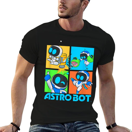 Astro Bot Rescue Mission Fighting Pose Video Game Fade-proof Color T-Shirt