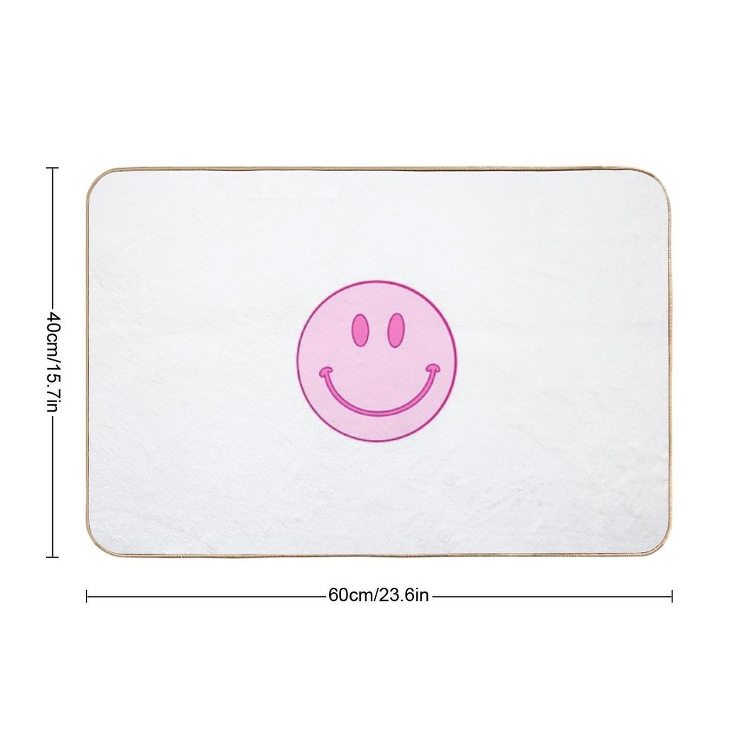 Pink Smiley  Non-Slip Bath Mat