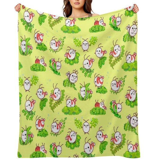 Shy Shrimp And Moss Multi-functional Throw Blanket