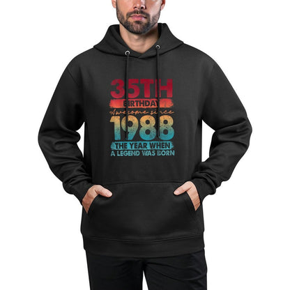 Vintage 1988 35 Year Old Gifts Limited Edition 35th Birthday Customizable Surface Hoodie