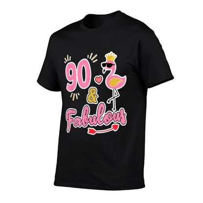 90 And Fabulous - 90 Years Old Gift - 90th Birthday  Versatile T-Shirt