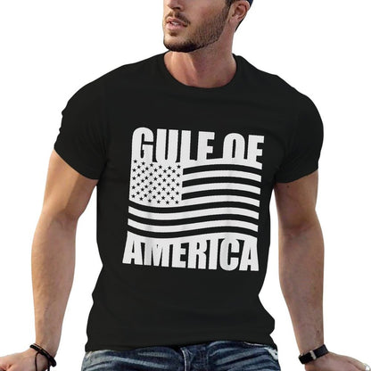 Gulf of USA America Funny USA Flag Summer-ready Fabric T-Shirt