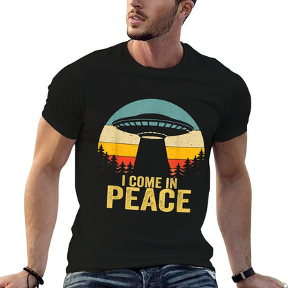 I Come In Peace Im Peace Matching Couples Alien  Quick-drying T-Shirt