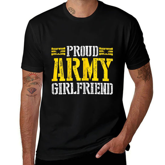 Proud Army Girlfriend Military Soldier  Stretchy T-Shirt