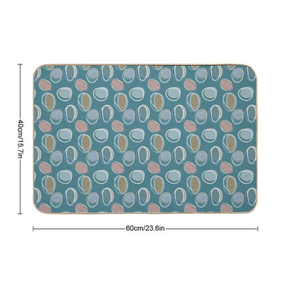 Seaglass Cocentric Circles  Eco-Friendly Bath Mat