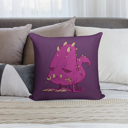 Monster-vector Soft Washable Throw Pillow