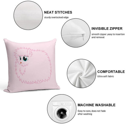 Fluffle Puff Stare Soft Washable Throw Pillow