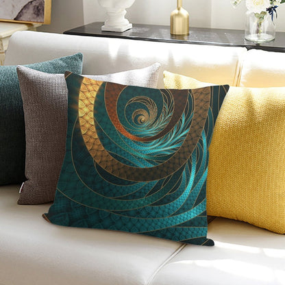 Beautiful Corded Leather Turquoise Fractal Bangles Soft Style Accent Throw Pillow
