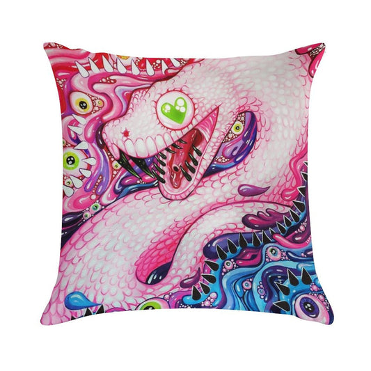 Glittersnake - Acrylic Painting Soft Fade-Resistant Throw Pillow