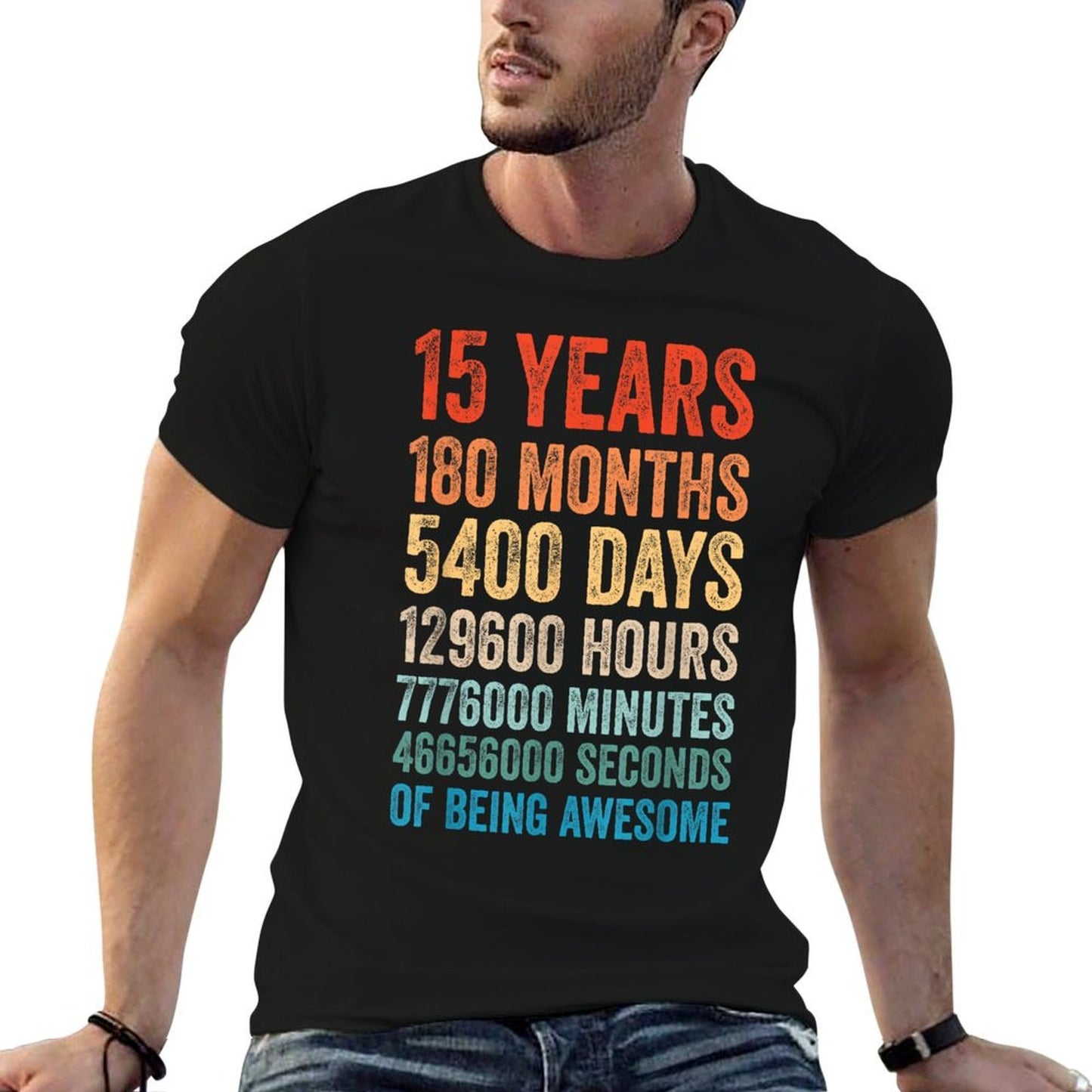 Awesome 15th Birthday Boys 15 Years Old  Durable T-Shirt