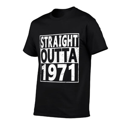 Straight Outta 1971 50 Years 50th Birthday  Summer-ready Fabric T-Shirt