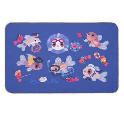 Cory Cats on Voyage  Easy To Clean Bath Mat