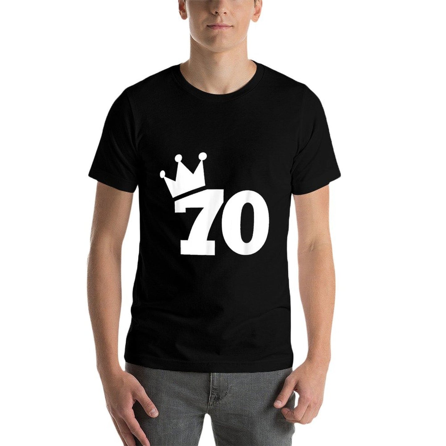 70th Birthday Crown  Heathered Texture T-Shirt