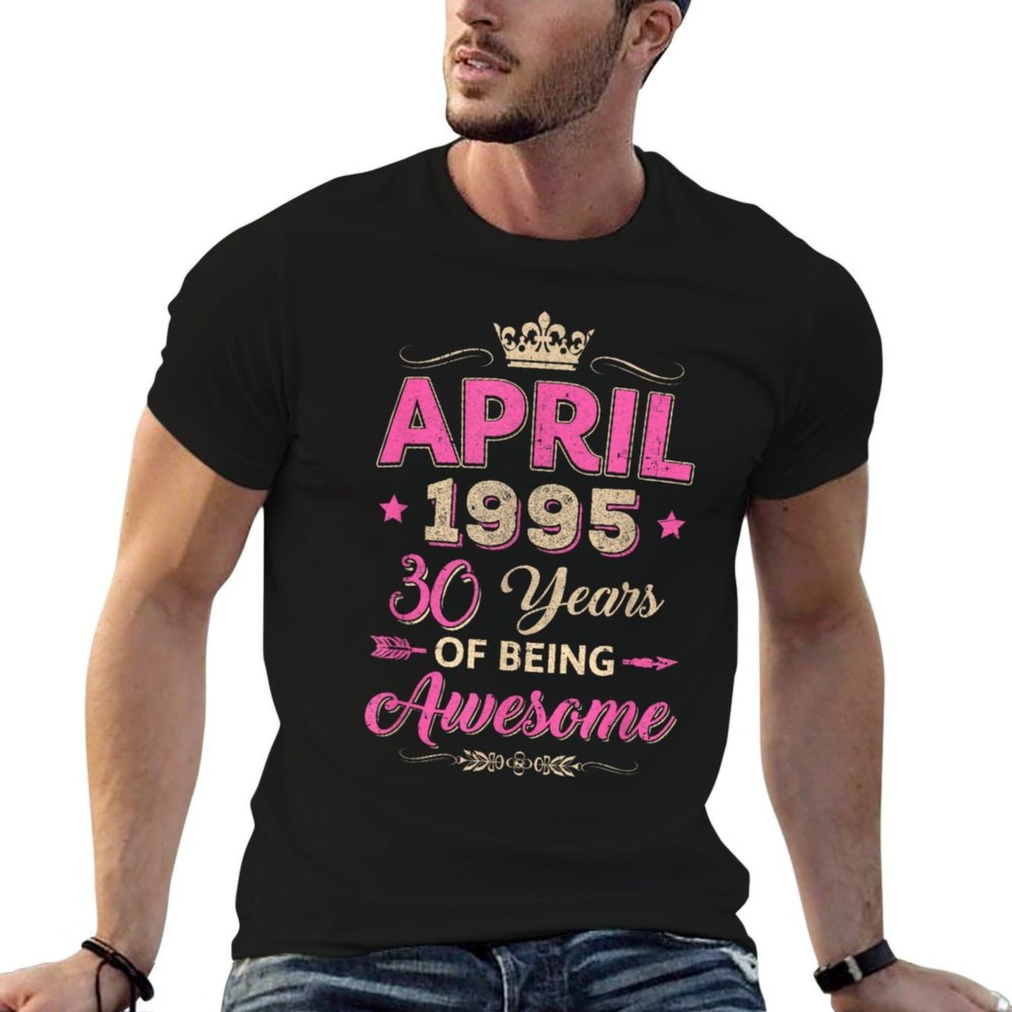 April 1995 30 Years Of Being Awesome Retro 30Th Birthday  Quick-drying T-Shirt