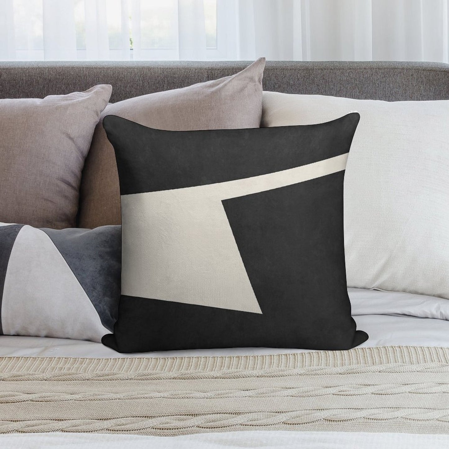 ABSTRACT SHAPES 02 Soft Skin-Friendly Throw Pillow