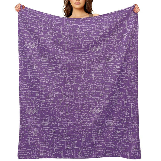 Physics Equations  Purple Travel-friendly Throw Blanket