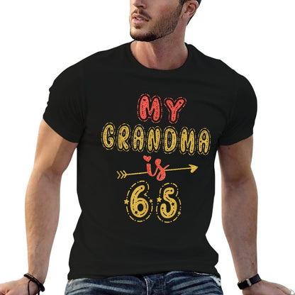 My Grandma Is 65 Years Old Granny 65th Birthday Idea For Her  Heathered Texture T-Shirt