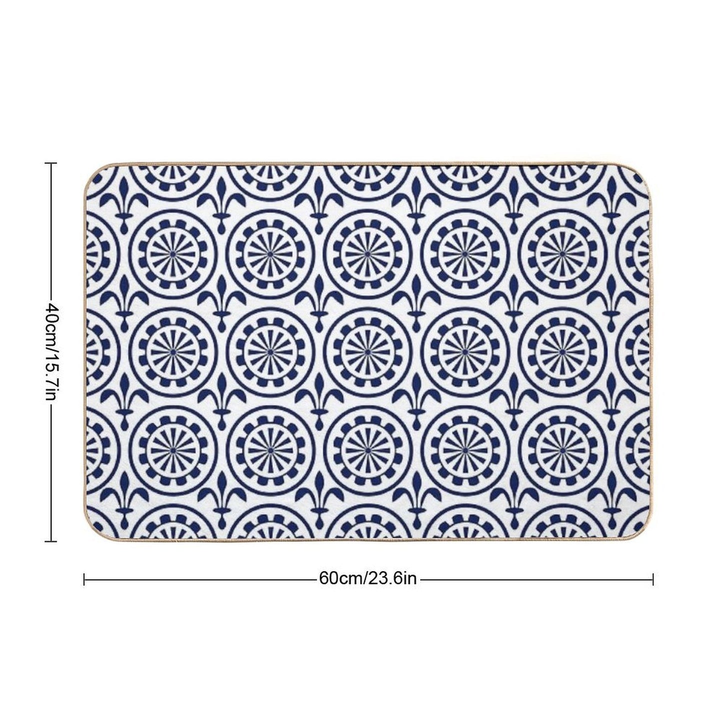Moroccan Tile Pattern 3  Non-Slip Bath Mat