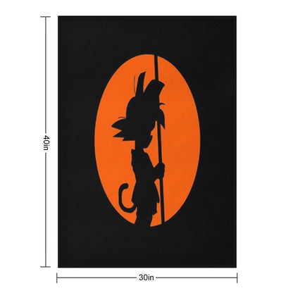 Songoku Silouette Quick-dry Throw Blanket