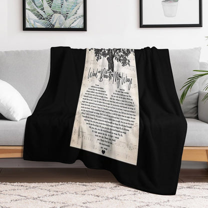 Bette Midler - Wind Beneath My Wings Lyrics Wall Art Gift All-season Throw Blanket