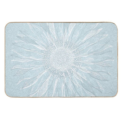 Mandala Flower of Life, Sunflower, Soft Teal  Versatile Bath Mat