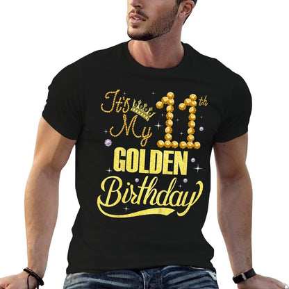 Kids It's My 11th Golden Birthday 11 Year Old Bday Kids Born 2014  Classic T-Shirt