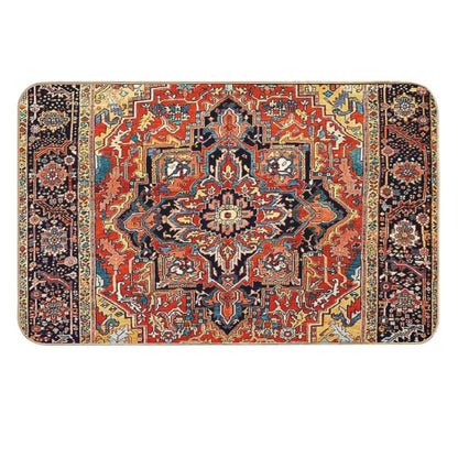 Heriz Persian Carpet Print  Dirt-Trapping Bath Mat