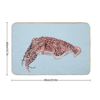 COMMON CUTTLEFISH-Sepia Officinalis  Repositionable Bath Mat