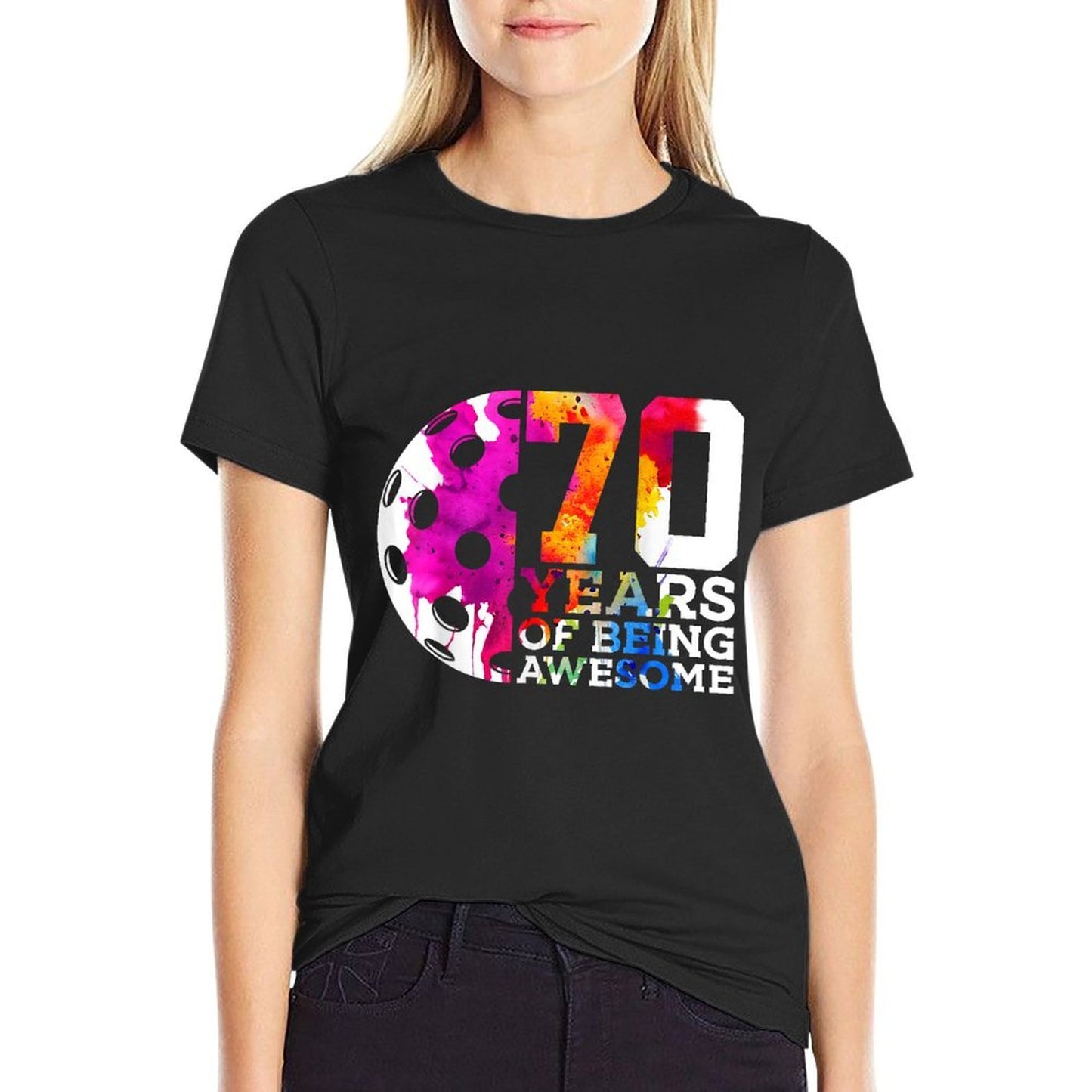 70 YEARS OF BEING AWESOME PICKLEBALL 70TH BIRTHDAY  Vintage-inspired T-Shirt