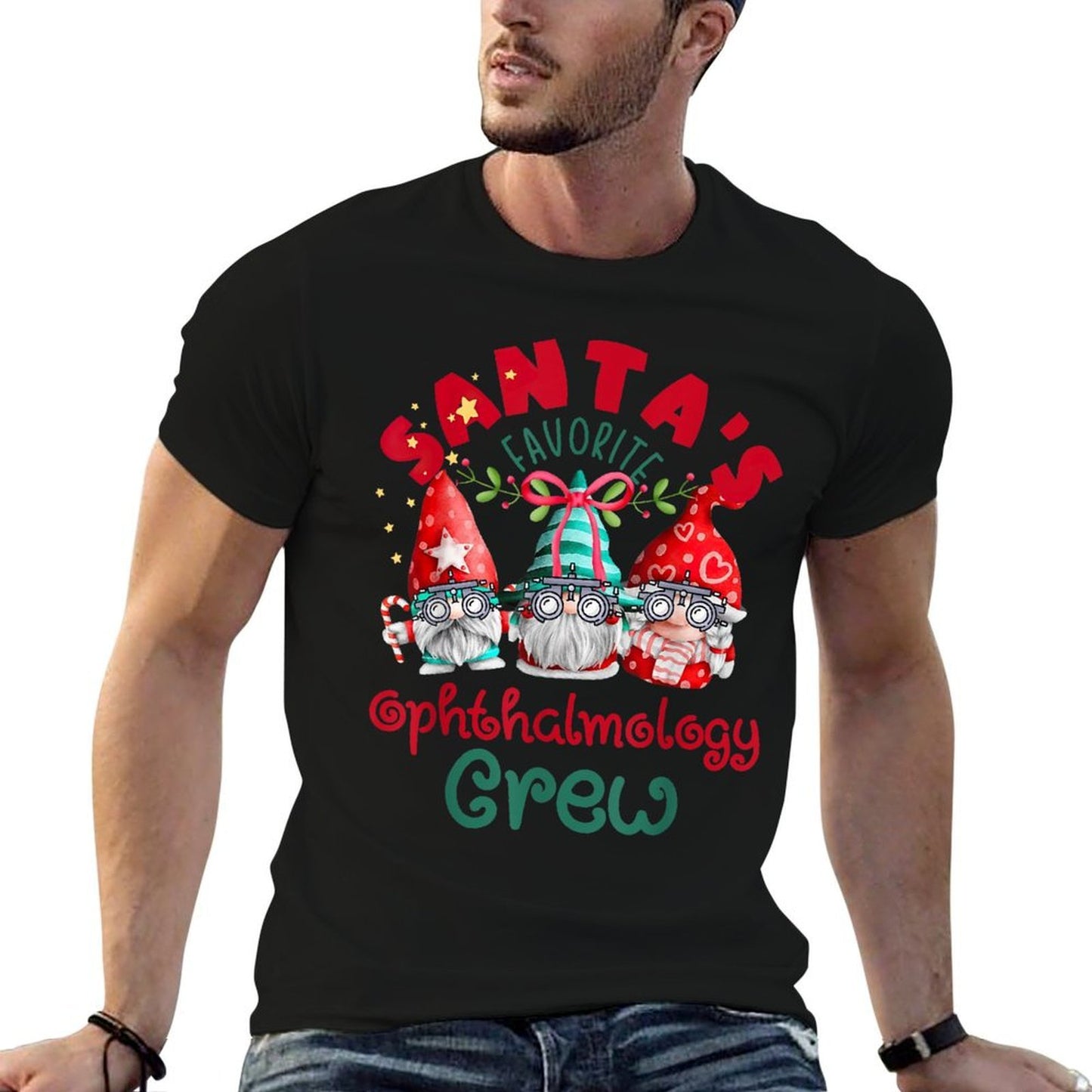 Santas Favorite Ophthalmology Crew Eye Doctor Christmas  Lightweight T-Shirt