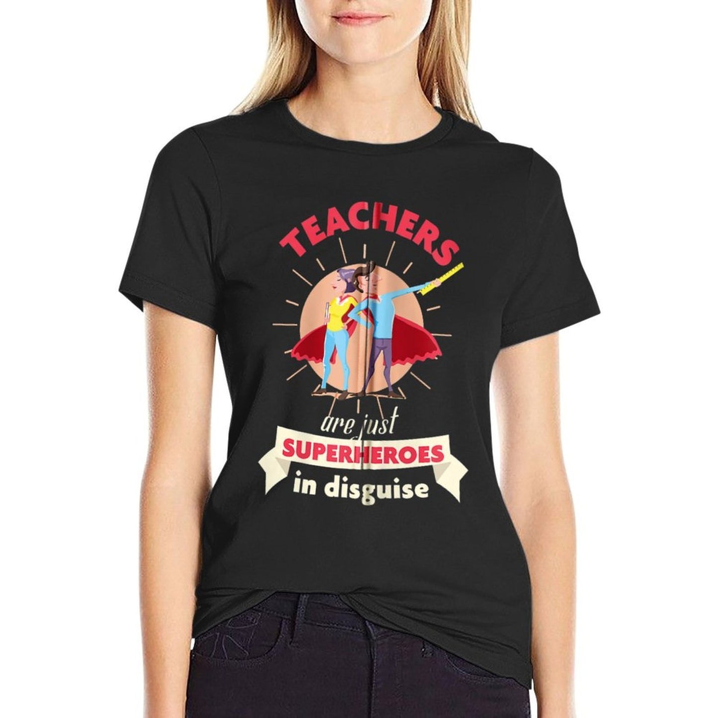 Teachers Are Superheroes in Disguise - Funny BTS T Zip  High-quality Stitching T-Shirt