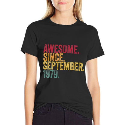 40th Birthday Gifts Funny Born in September 1979 Mens Womens  Durable T-Shirt