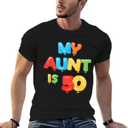 My Aunt Is 50 Years Old 50th Auntie Birthday Design For Her  Vintage-inspired T-Shirt