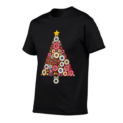 Donuts Christmas Tree Funny Doughnut Xmas Women Men Kids  Moisture-wicking T-Shirt