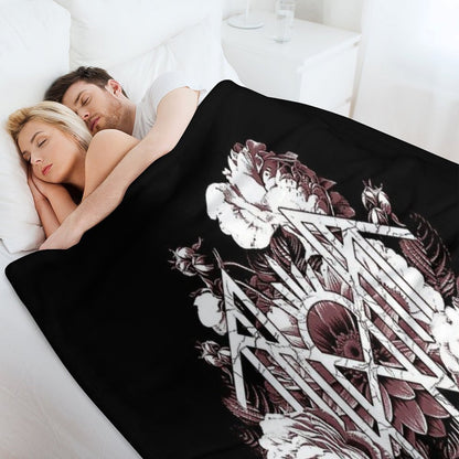 Official Merchandise Sleep Token - Her Heart Blooms Beneath A Crimson Rose Velvety-soft Throw Blanket