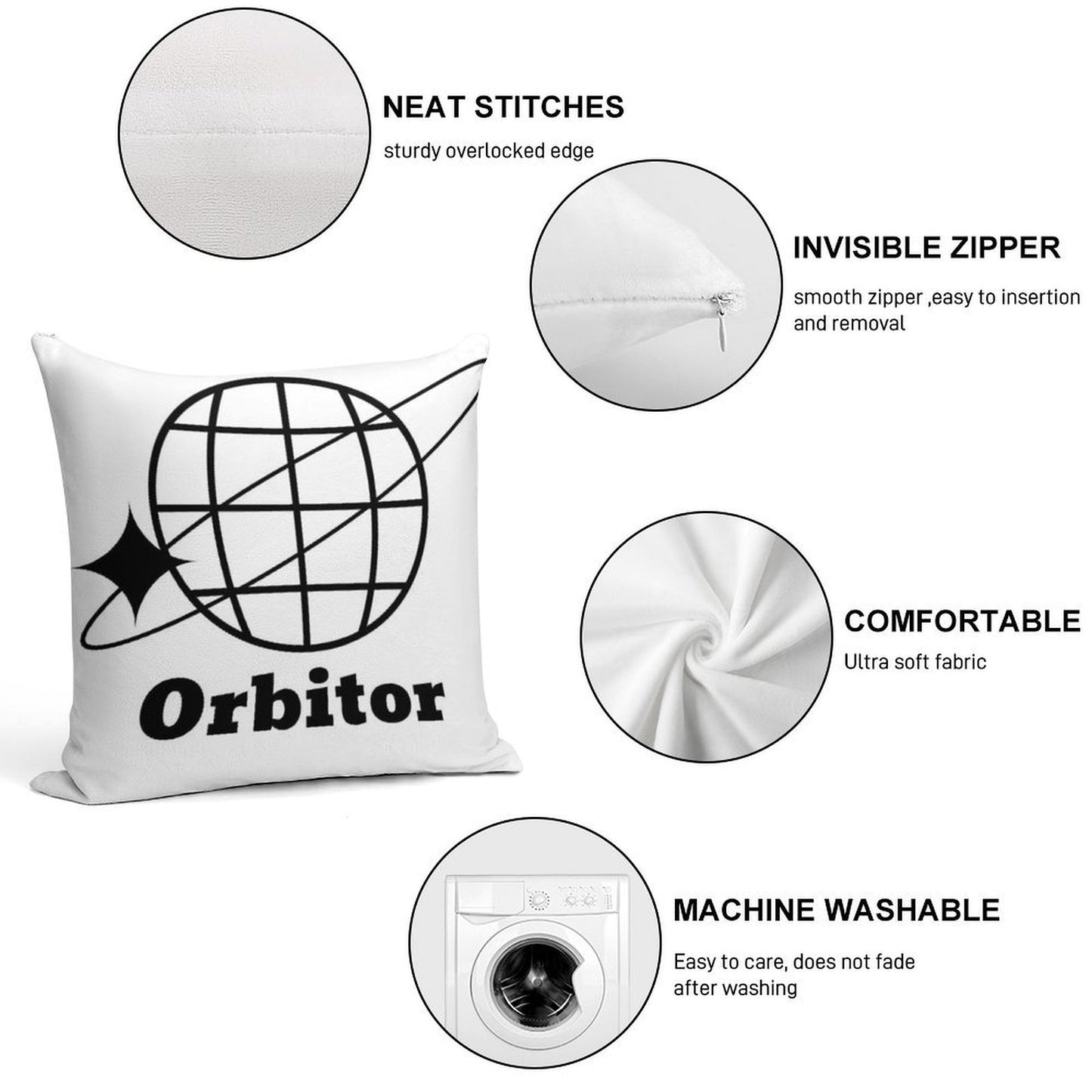 The Orbitor Soft Skin-Friendly Throw Pillow