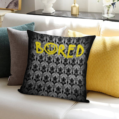Sherlock - Bored (with Wallpaper) Soft Hidden Zipper Throw Pillow