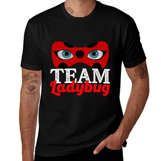 Team Ladybug Funny Costume Mask  Oversized Silhouette T-Shirt