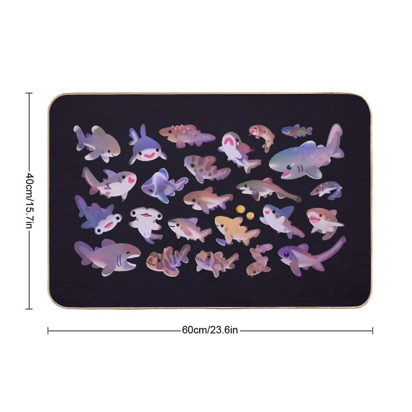 Shark Day 2  Odorless Bath Mat