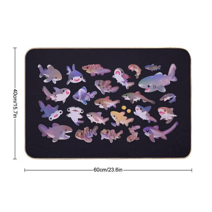 Shark Day 2  Odorless Bath Mat