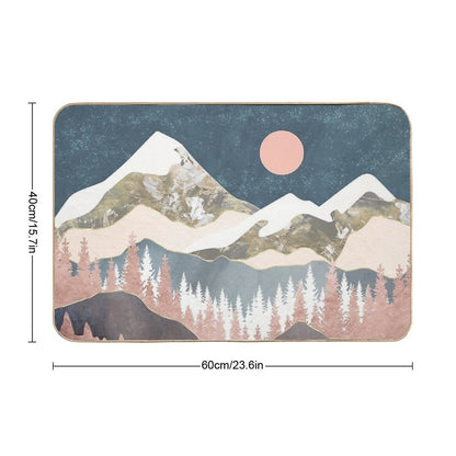 Winter Peaks  Fade-Resistant Bath Mat