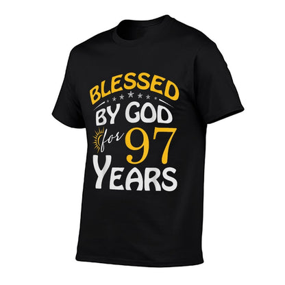 Vintage Blessed by God For 97 Years Old Happy 97th Birthday  Durable T-Shirt