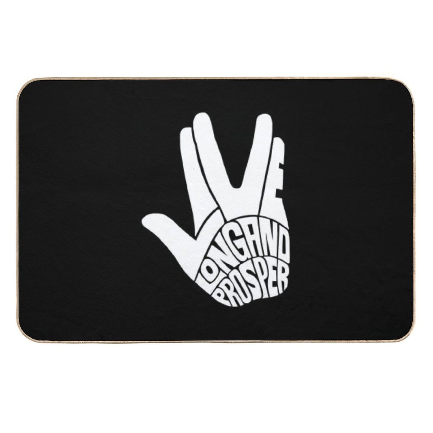 Star Trek Live Long And Prosper White  Long-Lasting Bath Mat
