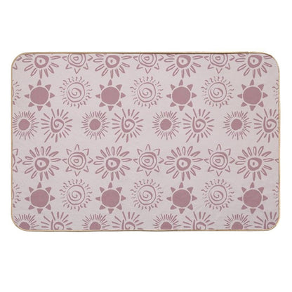 Magical Sun Bohemian Dreamy Aesthetic In Muted Colors Light & Dark Muted Pink  Multi-Purpose Bath Mat