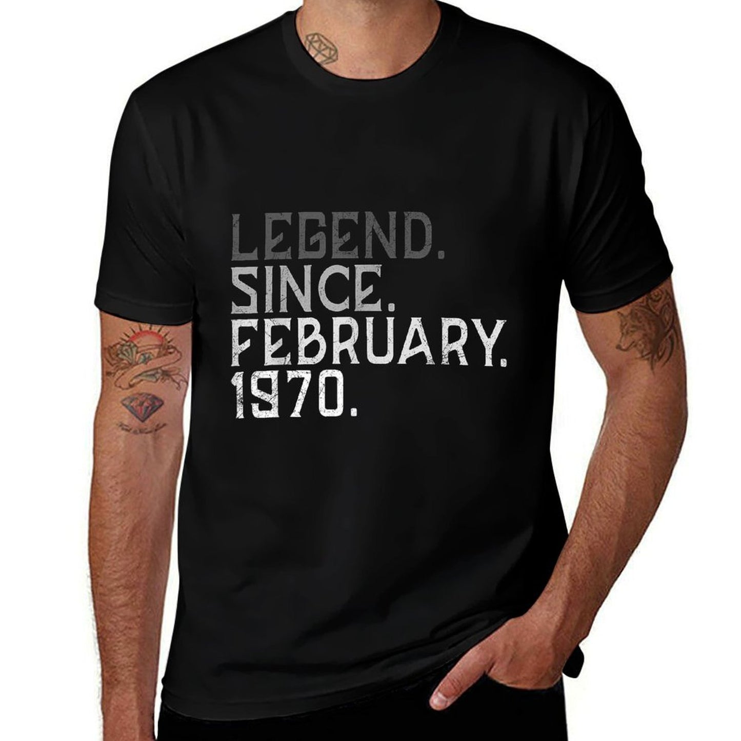 Legend Since February 1970 Vintage 50 Yrs Old 50th Birthday  Durable T-Shirt