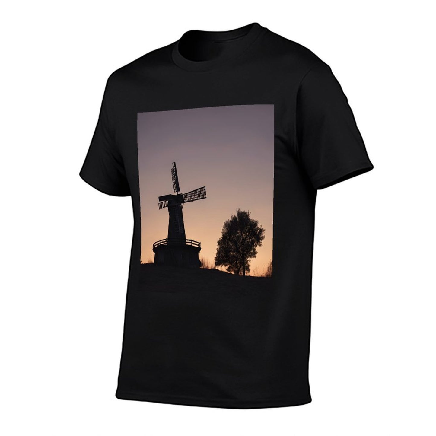Rustic Windmill Twilight Sky  Vintage-inspired T-Shirt